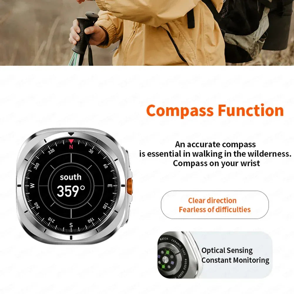 New Compass NFC GPS Track Bluetooth Call Smart Watch