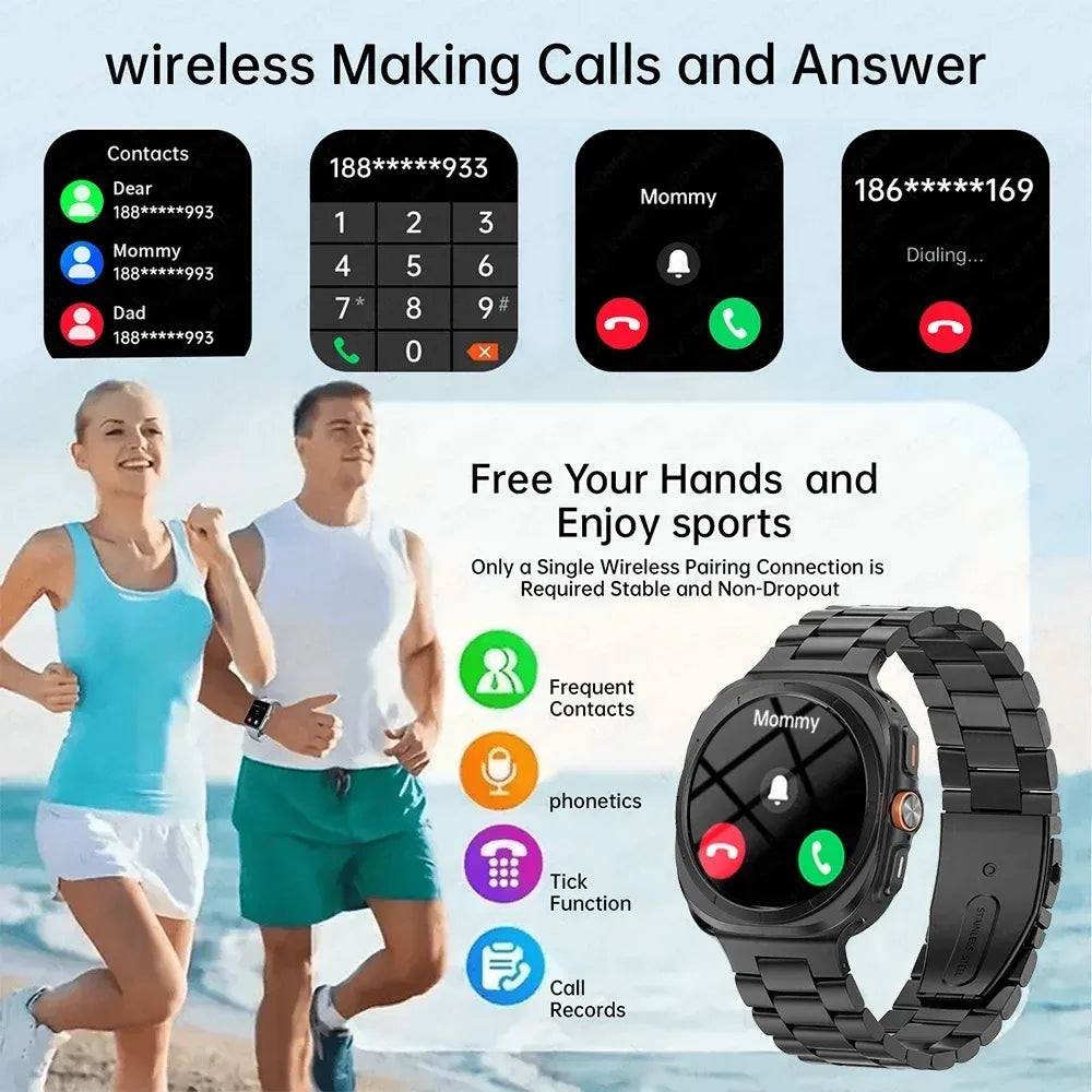 New Compass NFC GPS Track Bluetooth Call Smart Watch